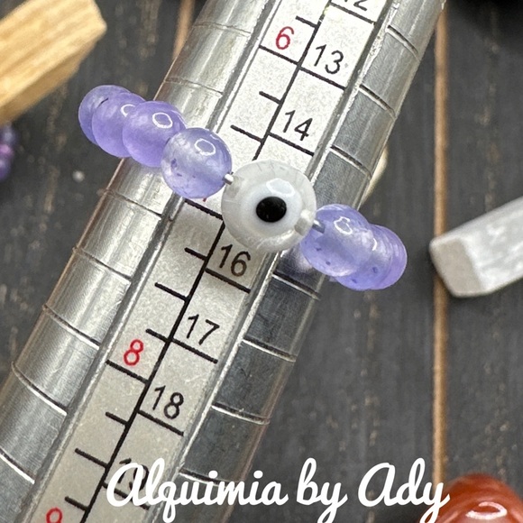 Alquimia Gold and Purple Bohemian Ring Jade - Picture 2 of 2